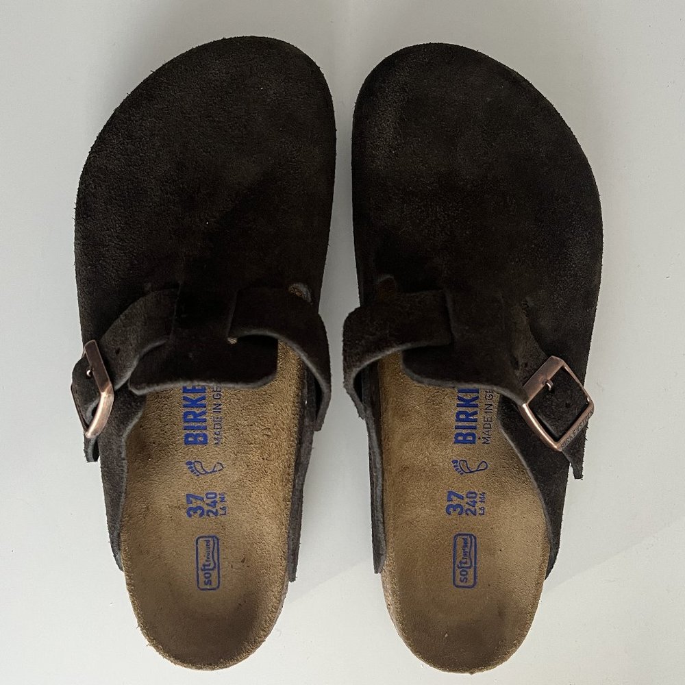 Birkenstock Boston Clogs - Mocha Suede 37